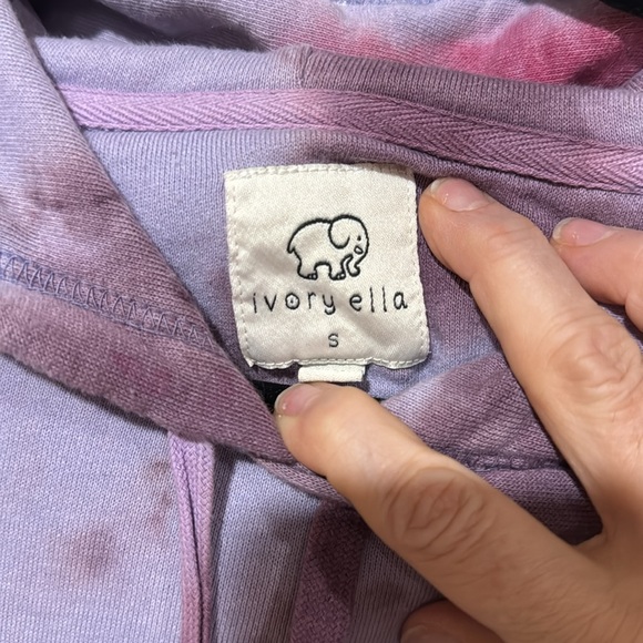 Ivory Ella tie dye size Small Hooded sweatshirt - Picture 3 of 4